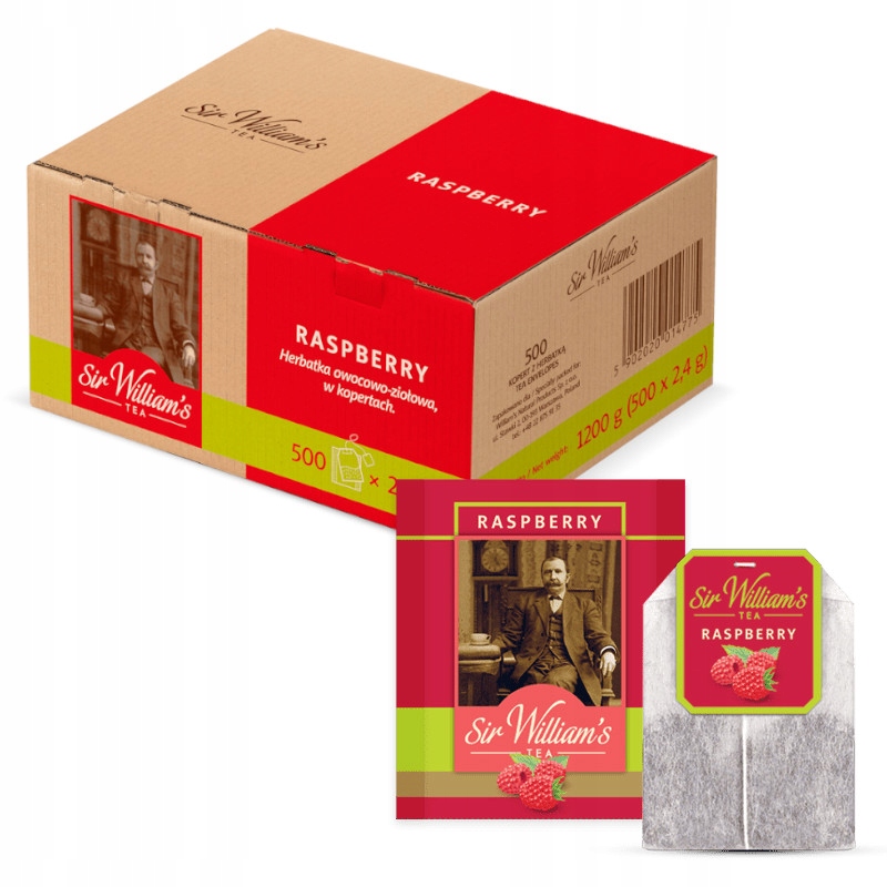 Herbata owocowa Sir William's Tea Raspberry 500szt