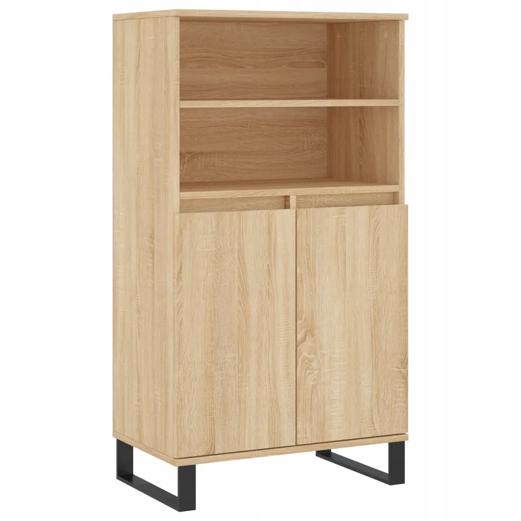 Vysoká industriální skříňka se 6 přihrádkami Dub Sonoma 60x36x110 cm