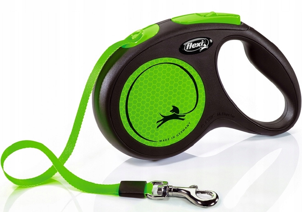 

Smycz Flexi New Neon S Taśma 5m do 15kg Zielona
