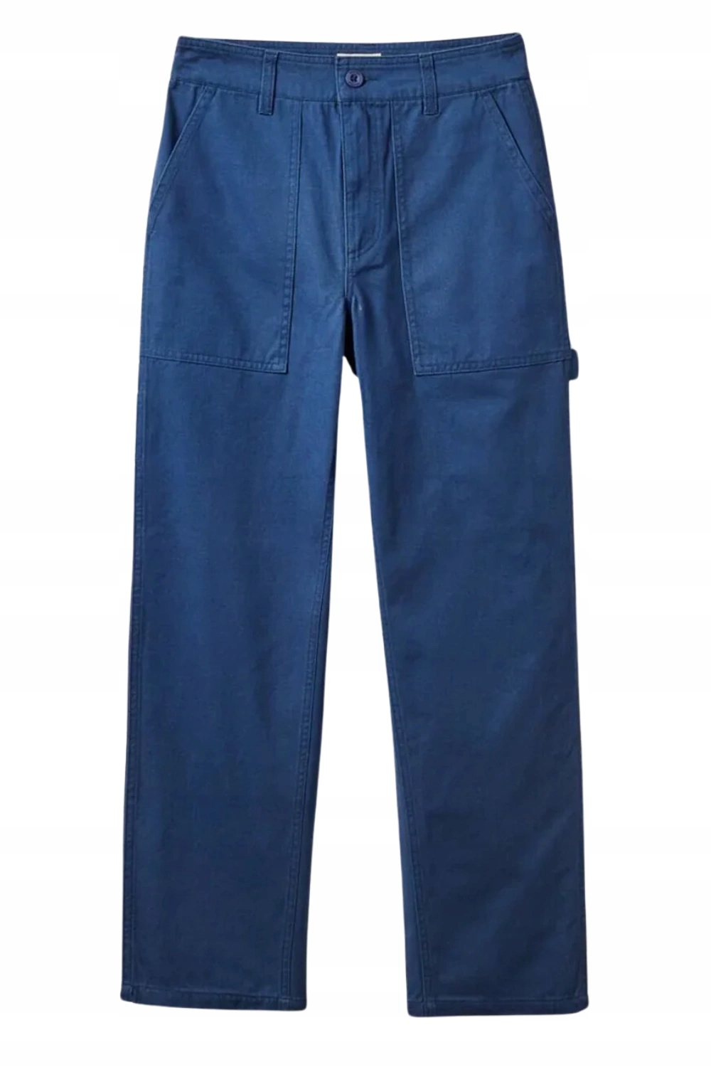 Dámské kalhoty Brixton Alameda modré bavlněné s vysokým pasem, velikost vel.