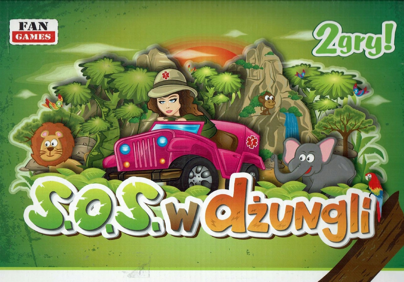 GRA PLANSZOWA SOS W DŻUNGLI ZESTAW 2 GIER