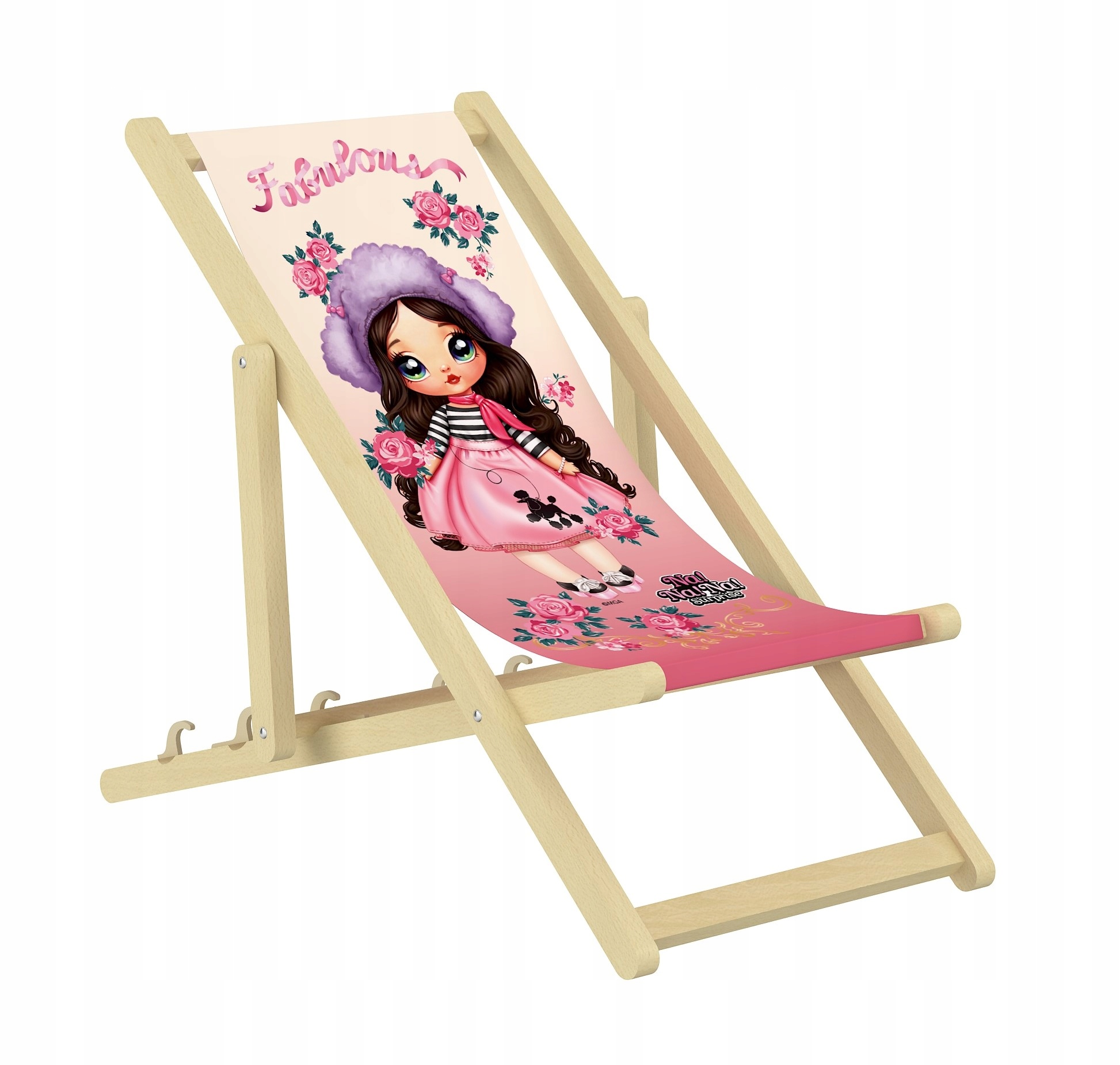 LEŻAK DZIECIĘCY dla dzieci OGRODOWY PLAŻOWY LOL RAINBOW HIGH 2 grafiki Cechy dodatkowe zdejmowany pokrowiec