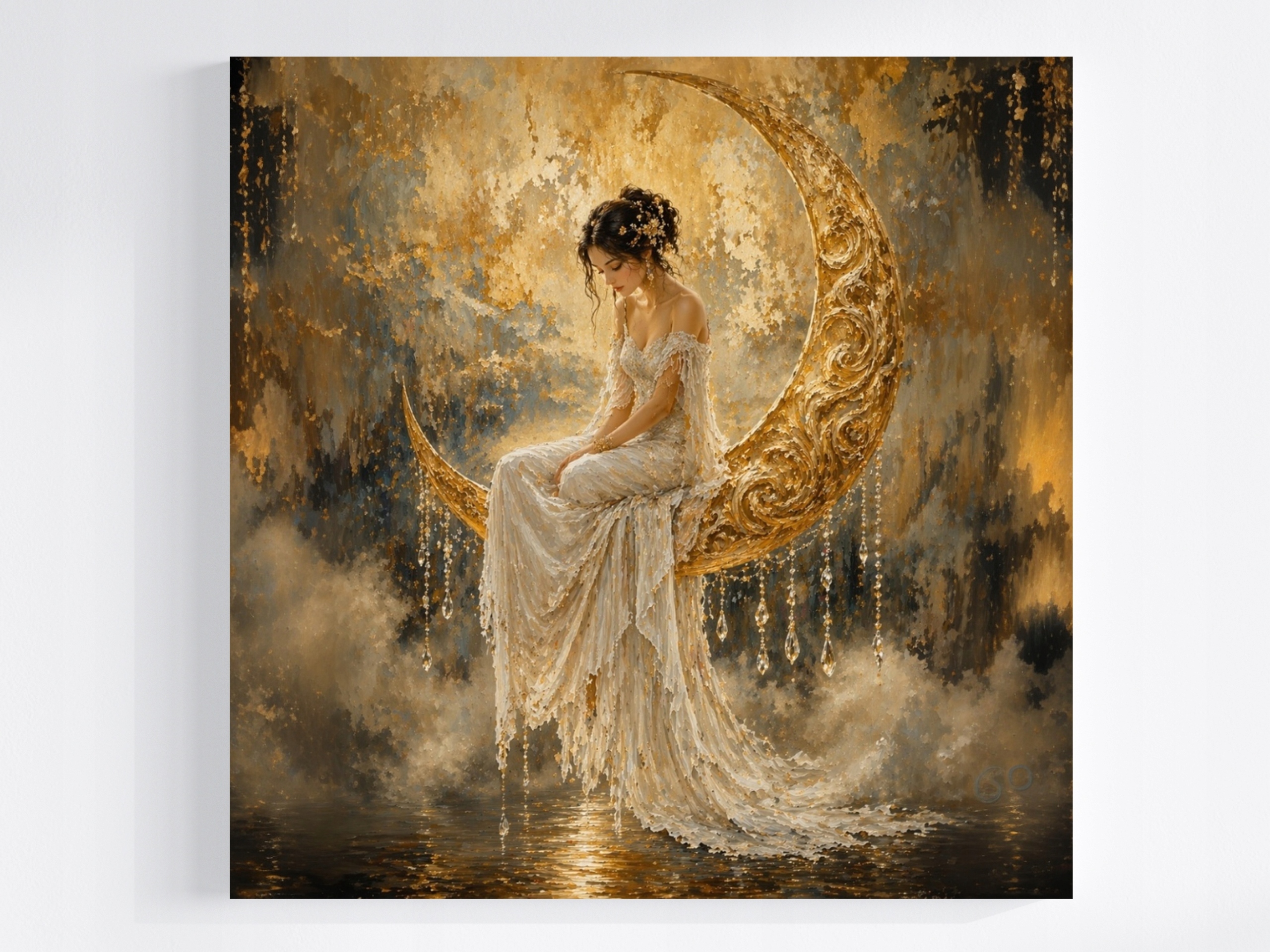 Obraz Na Plátně Canvas Fantasy Pohádka Sen Měsíc Žena Dívka 80x80
