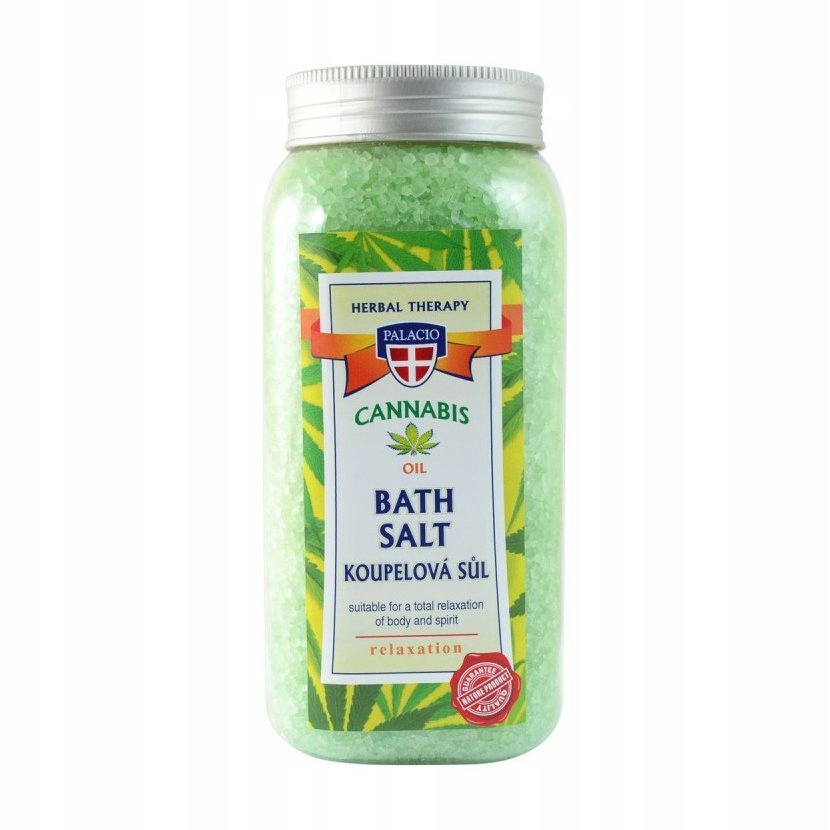 SÓL DO KĄPIELI Z OLEJEM KONOPNYM RELAKSUJĄCA