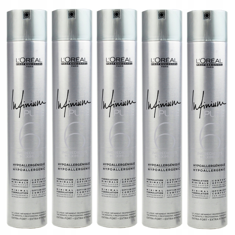 Loreal Infinium Pure Extra Strong silný lak 5x 500 ml bez zápachu