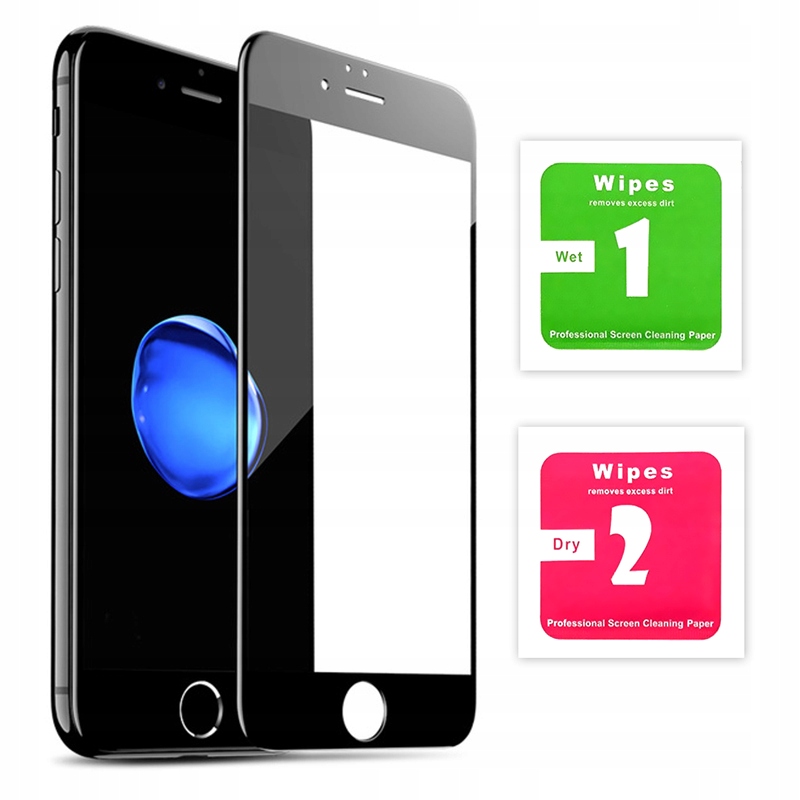 SZKŁO OCHRONNE HARTOWANE 3D PEŁNE SOFT EDGES SZYBKA do IPHONE 7 8 PLUS 5,5