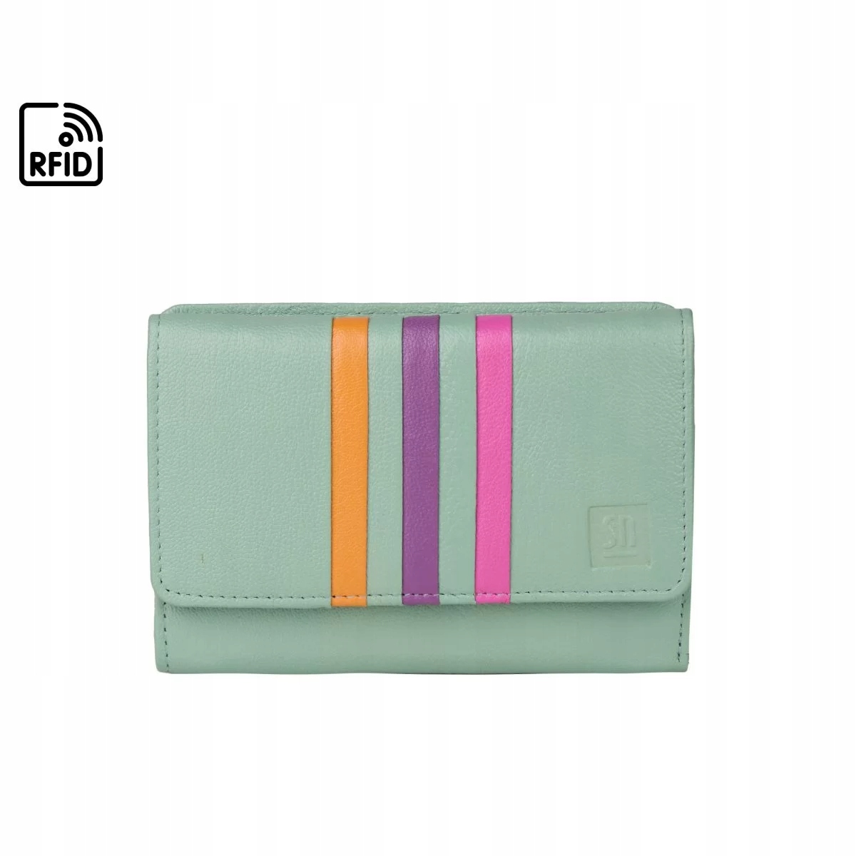 Dámská kožená peněženka barevná 14x9,5 Rfid ochrana elegantní a prostorná