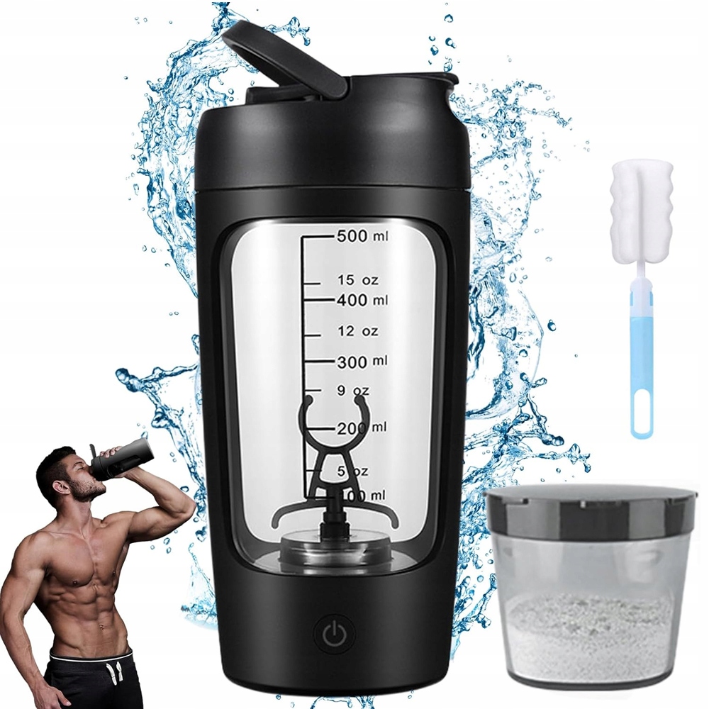 Elektrický shaker na bílky 650 ml Přenosný elektrický shaker Usb černý