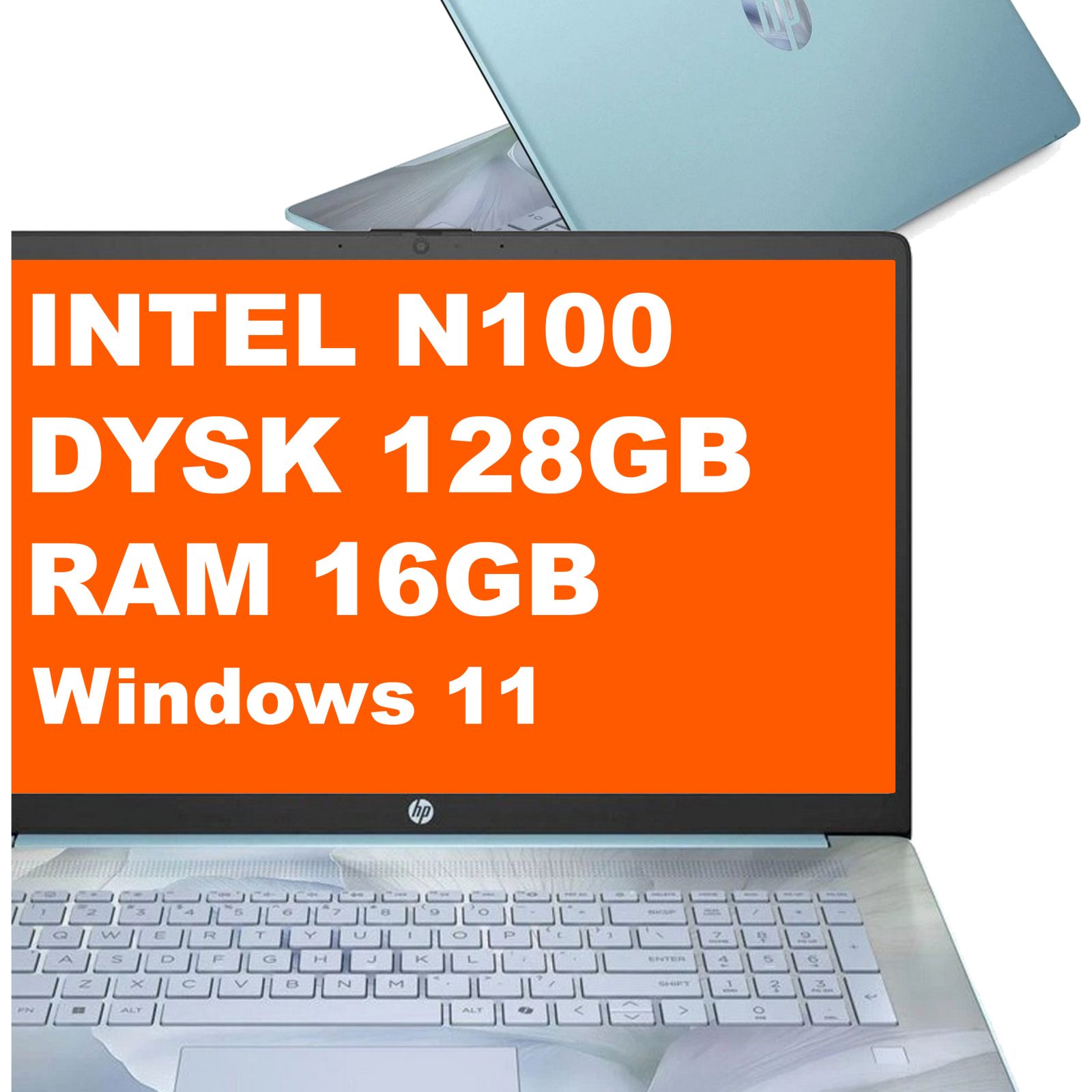 Laptop Hp 17-cn Intel N100 16GB 128GB Ufs Intel Uhd Dotyk Hd+ Win 11