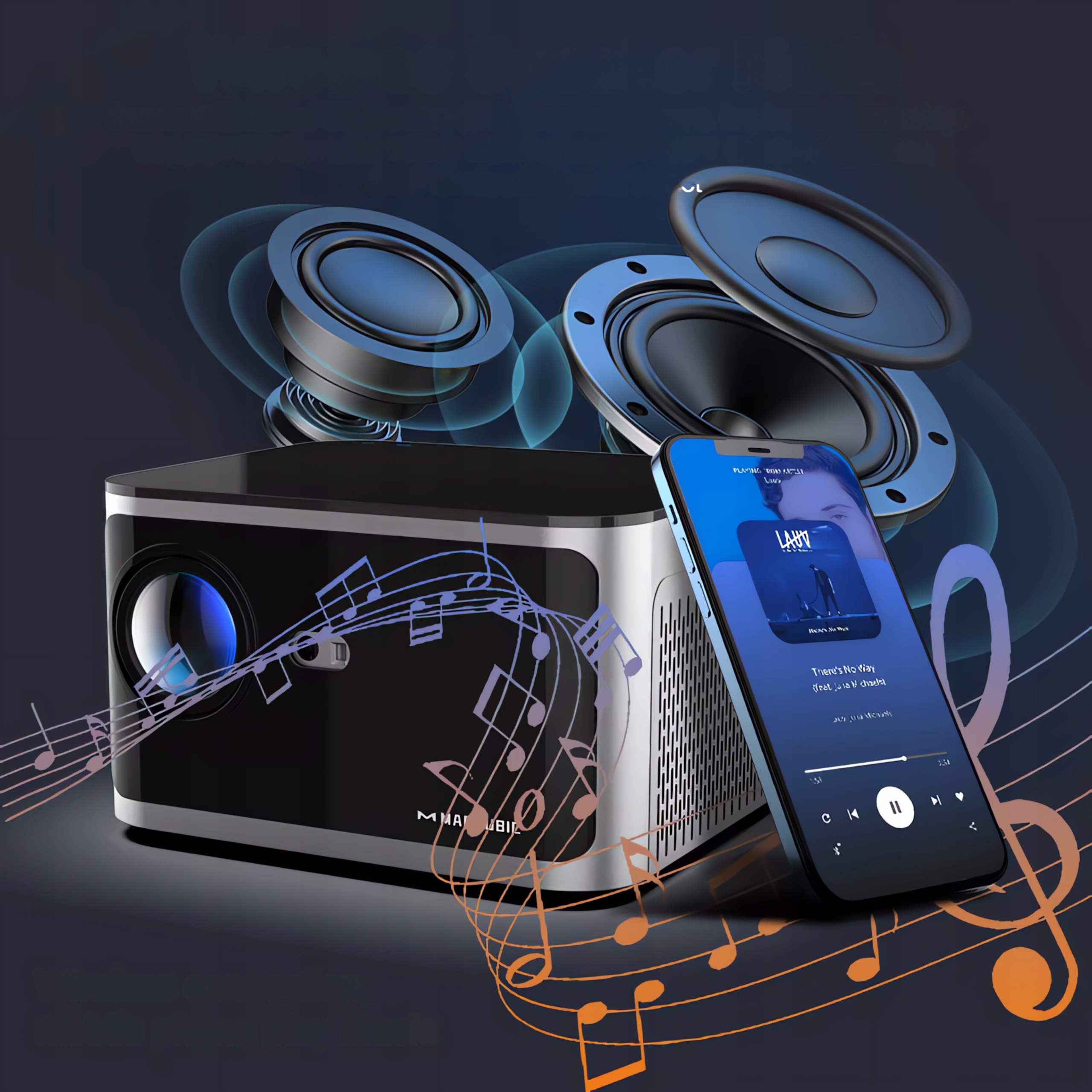 PROJEKTOR LED RZUTNIK 4K ANDROID NETFLIX MAGCUBIC HY350 PRO FULL HD WIFI Kolor czarny