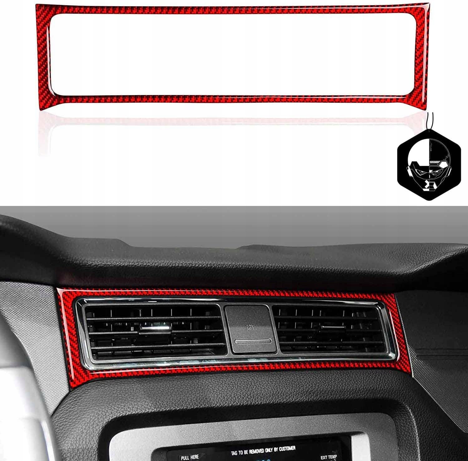 Декоративная наклейка для салона автомобиля с красным