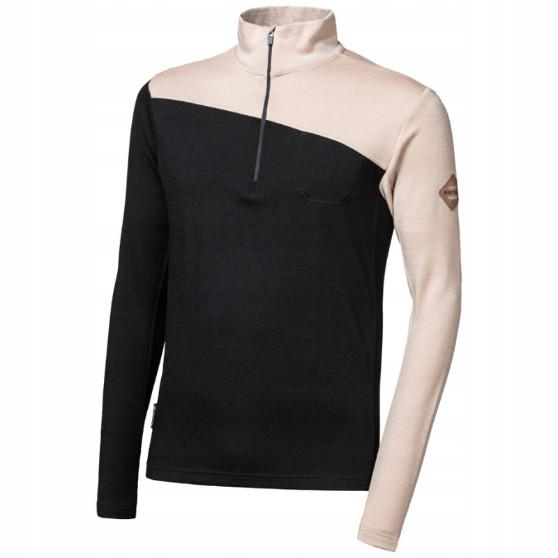 Sensor Mikina Merino Extreme Up Zip pánské mikina black-almond beige L