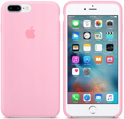 

Etui Silikonowe Case do Apple iPhone 7+/8+ Pudrowy