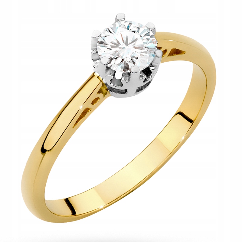 Zlatý Prstýnek pr. 585 s Briliantem 0,40 ct 14k