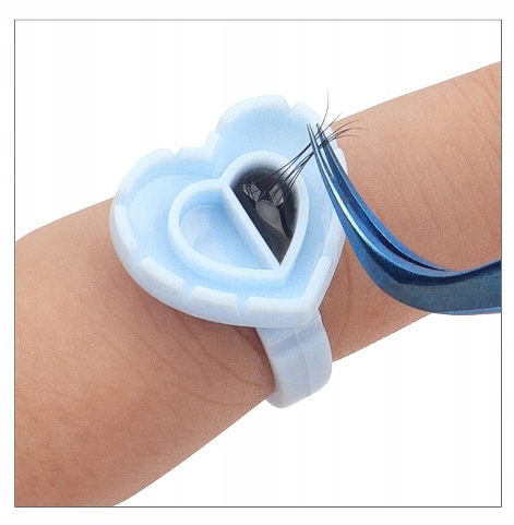 K8 PIERŚCIONKI SERCE DO KLEJU PIGMENTU TUSZU 5szt Marka Prima Derma