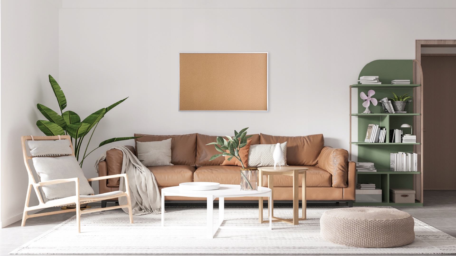 Srebrna tablica korkowa 90x60 drewniana + pinezki Kod producenta TK96S+PIN50