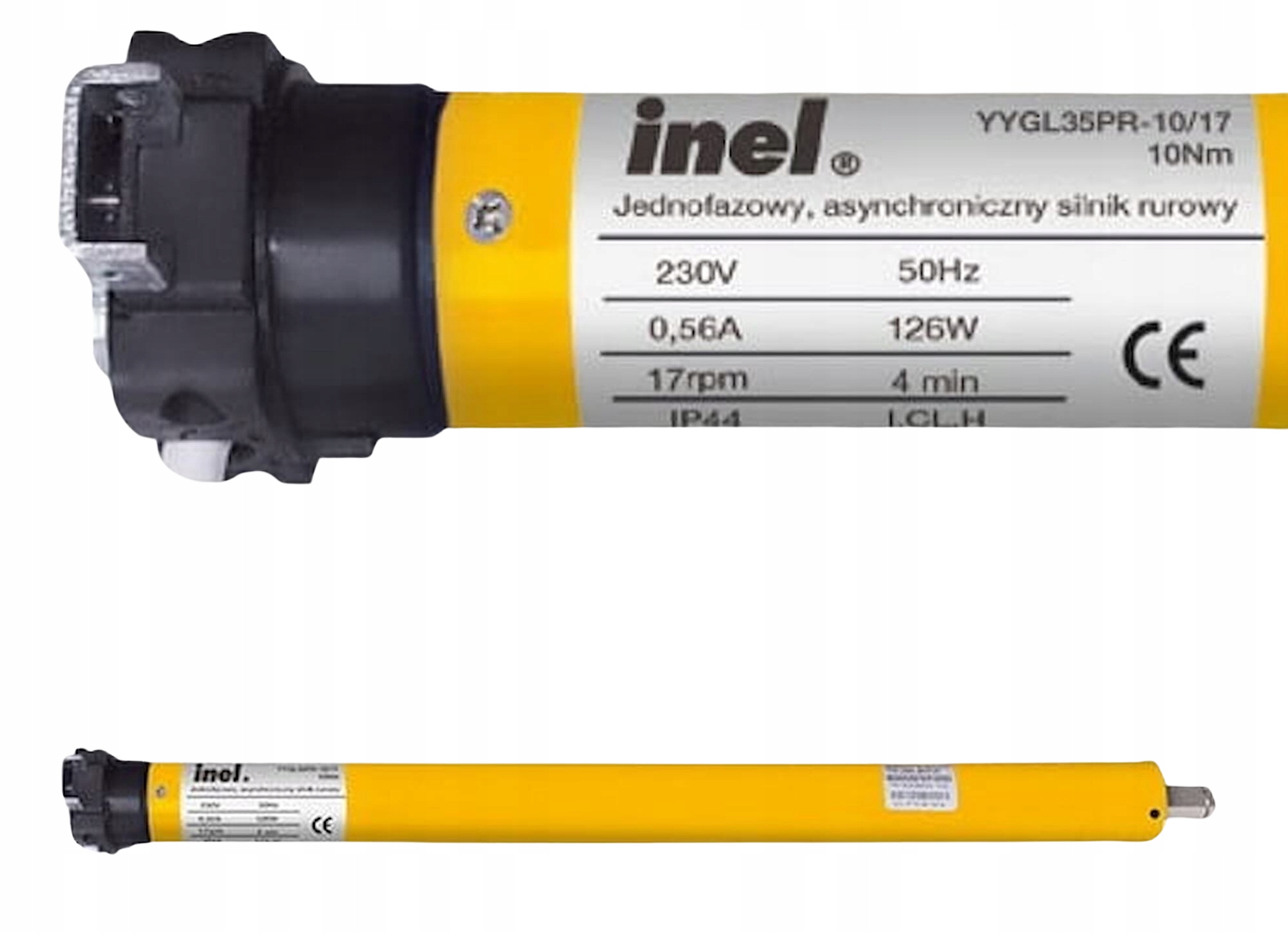 Inel motor N-10PRX 10/17 do potrubia Ø 40 obojsmerné rádio s preťažením