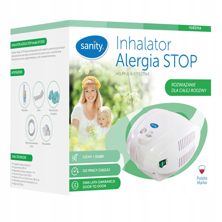 

Inhalator Sanity Alergia Stop* Praca ciągła