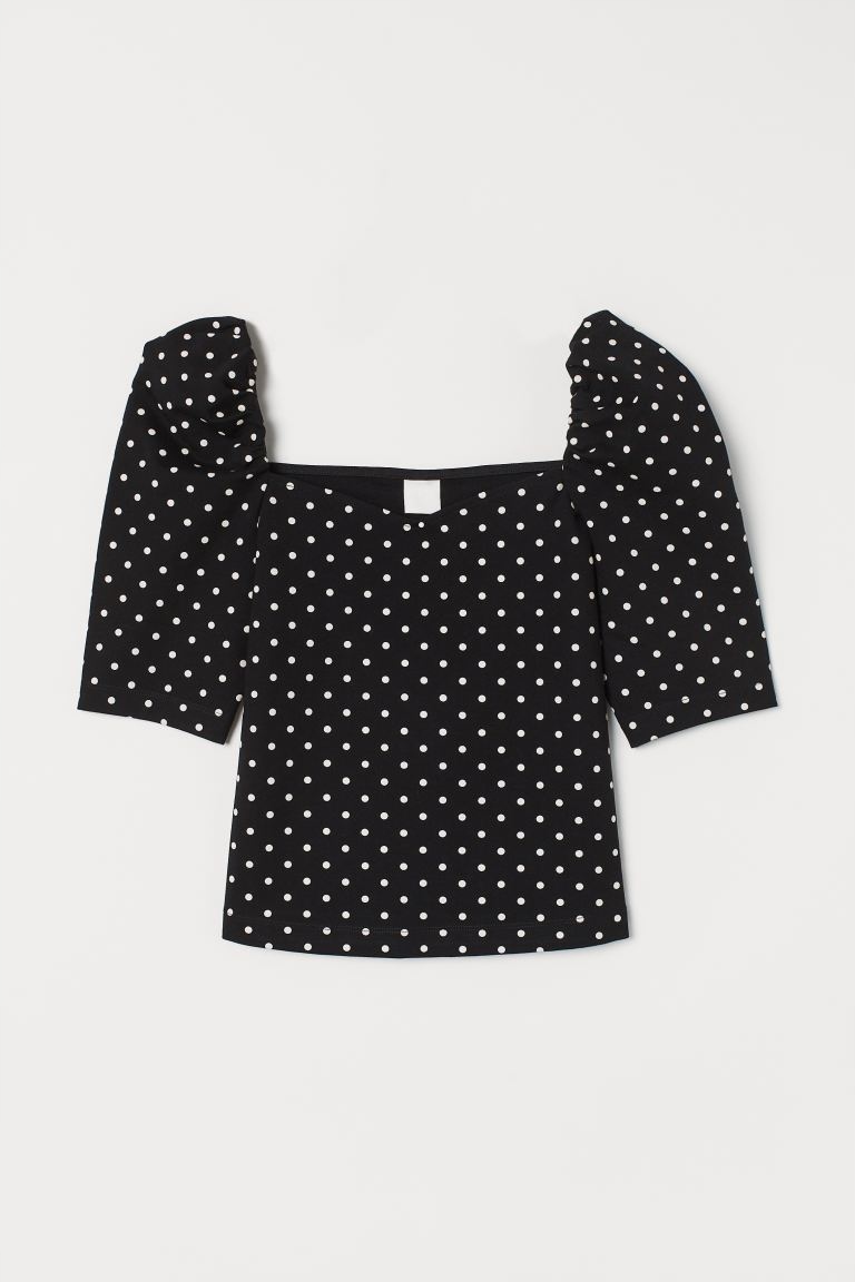 

top bluzka puff H&m grochy 38 M F85