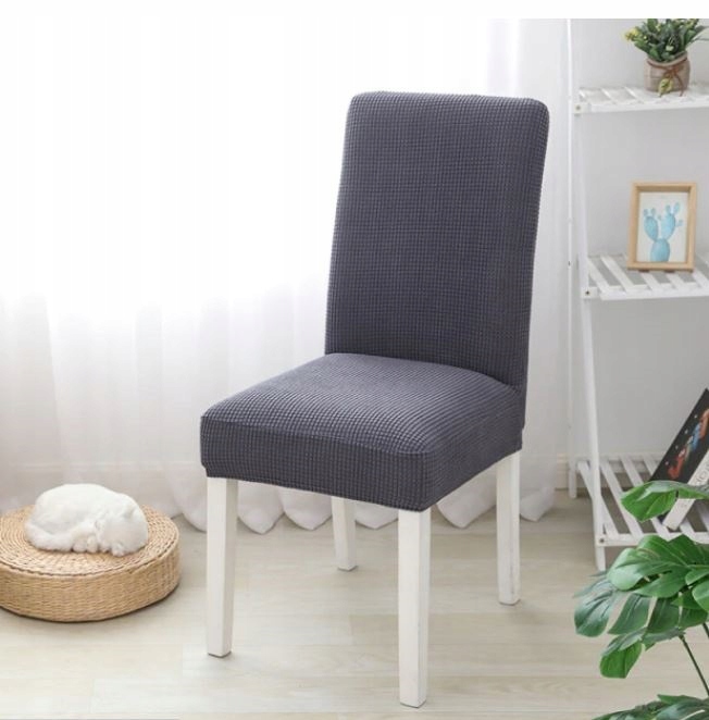 POKROWIEC krzesło SZARY CIEMNY antracyt GRUBY Przeznaczenie na krzesło