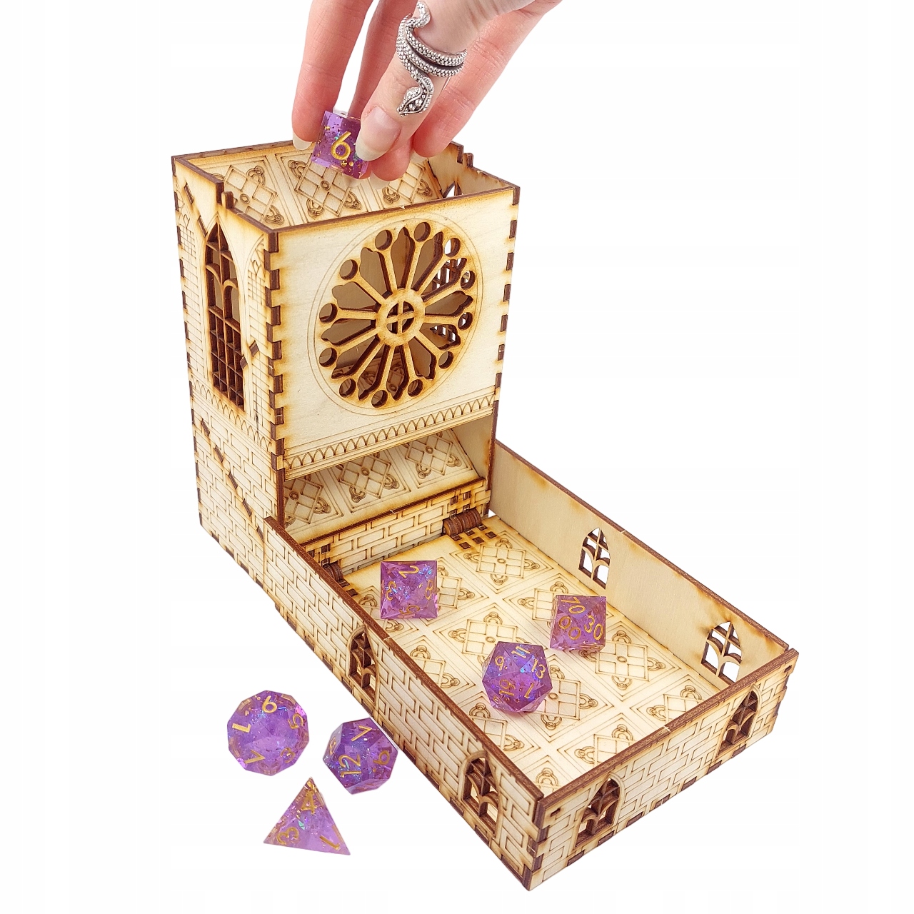 DICE TOWER NA ZAWIASACH WAMPIRZA WIEŻA DO KOŚCI DREWNIANA 15 CM Producent RGFK