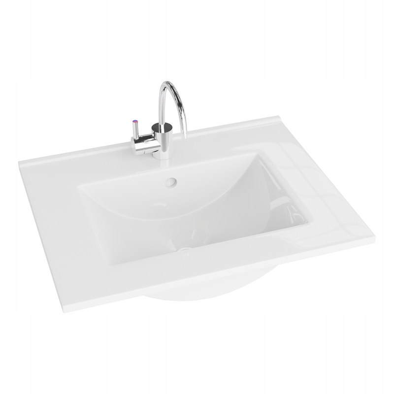 Nábytkové umyvadlo Floryda 500 Bílý porcelán Módní skandinávský design