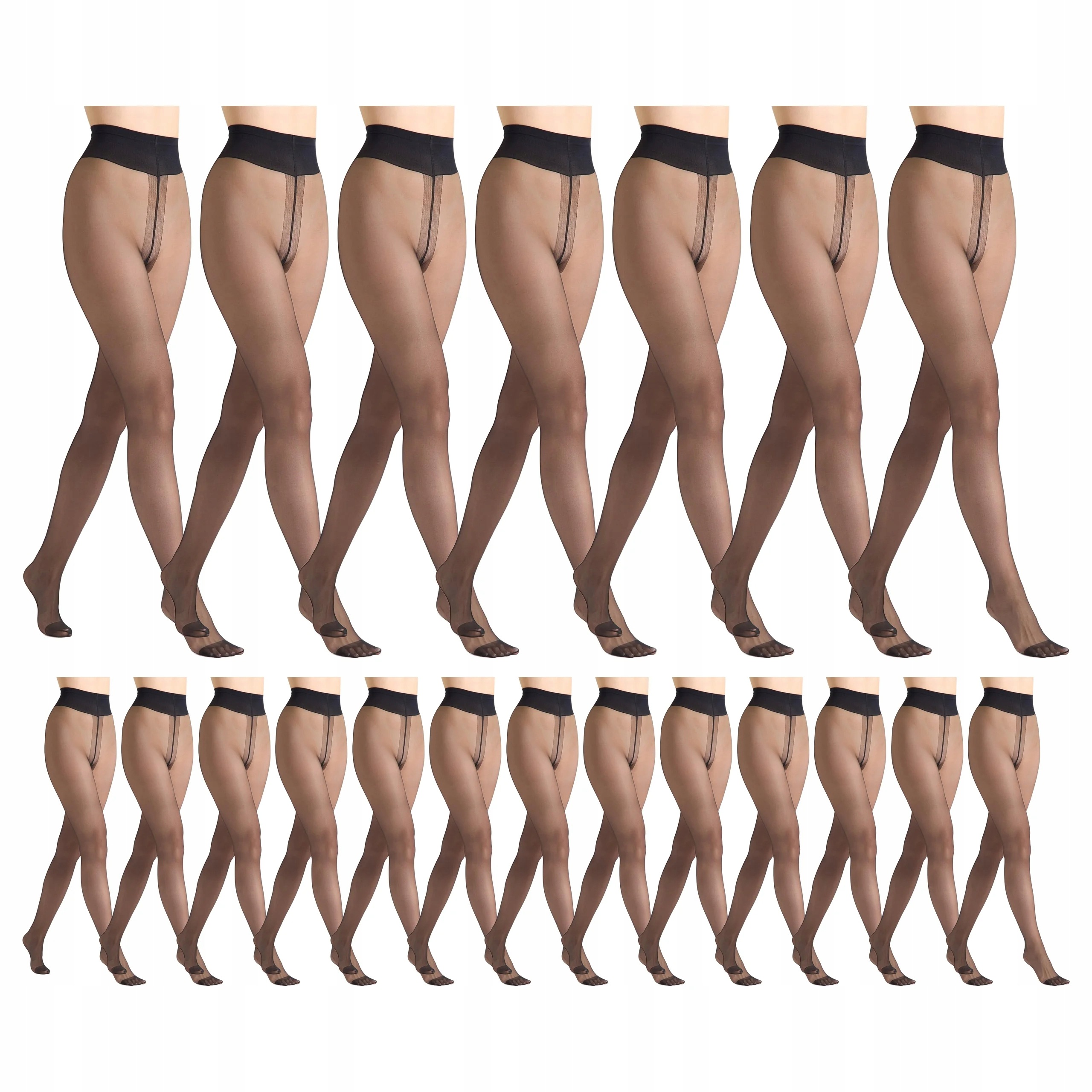 20 x Punčocháče hladké Exclusive Silk 15 den Marilyn Black 1/2