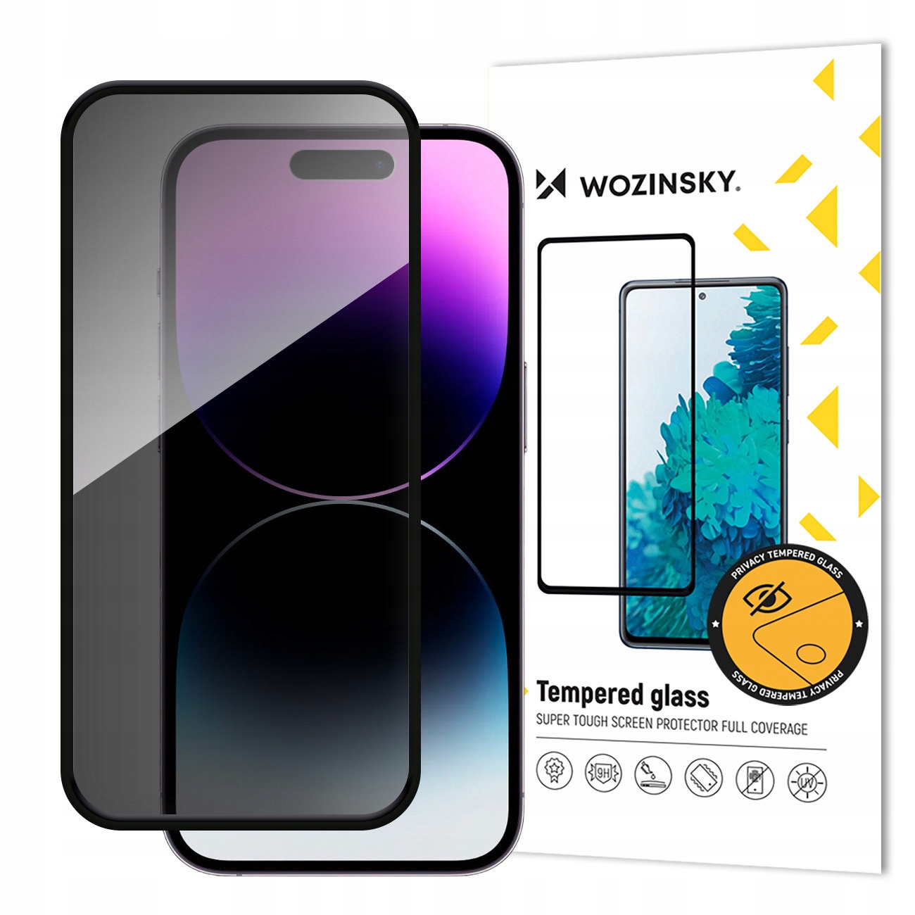 Szkło hartowane Wozinsky Privacy Glass prywatyzujące z filtrem anti- spy