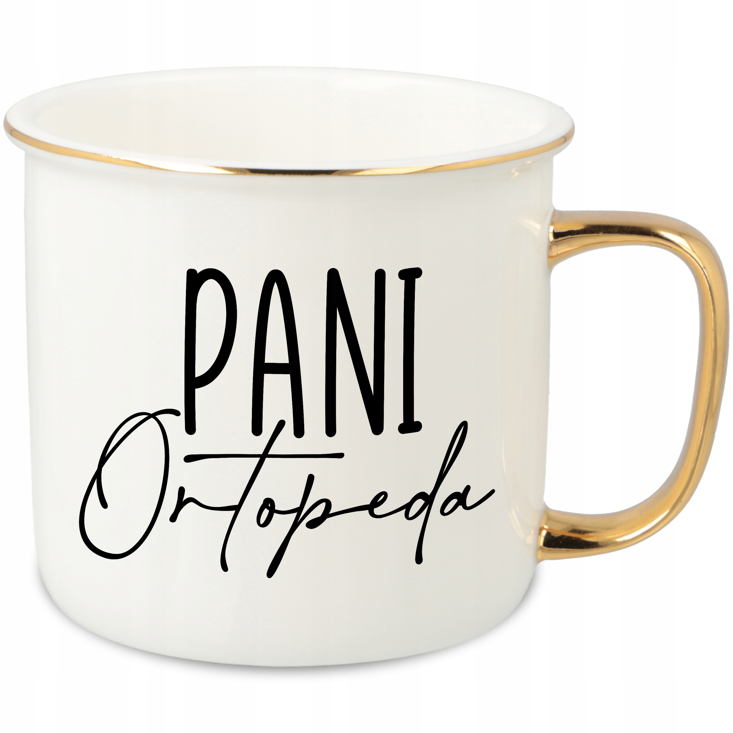 Hrnek Ucho Forma Zlatý Porcelánový Retro 280ML Dárek Pro Ortopeda Vzory