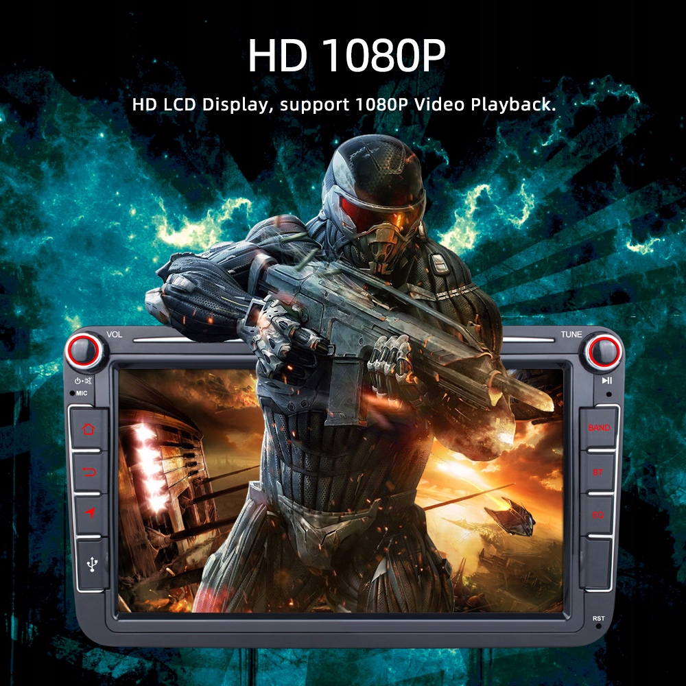 RADIO ANDROID 2DIN 2+32 GB 8 CALI VW PASSAT B6 B7 GOLF 5 V 6 VI SKODA SEAT Pilot w zestawie nie