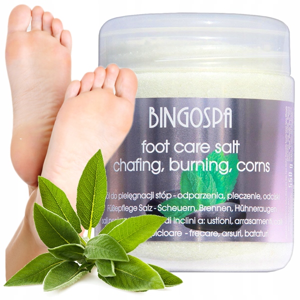 SÓL DO STÓP NA ODPARZENIA UCZUCIE PIECZENIE TWARDE ODCISKI NA STOPACH