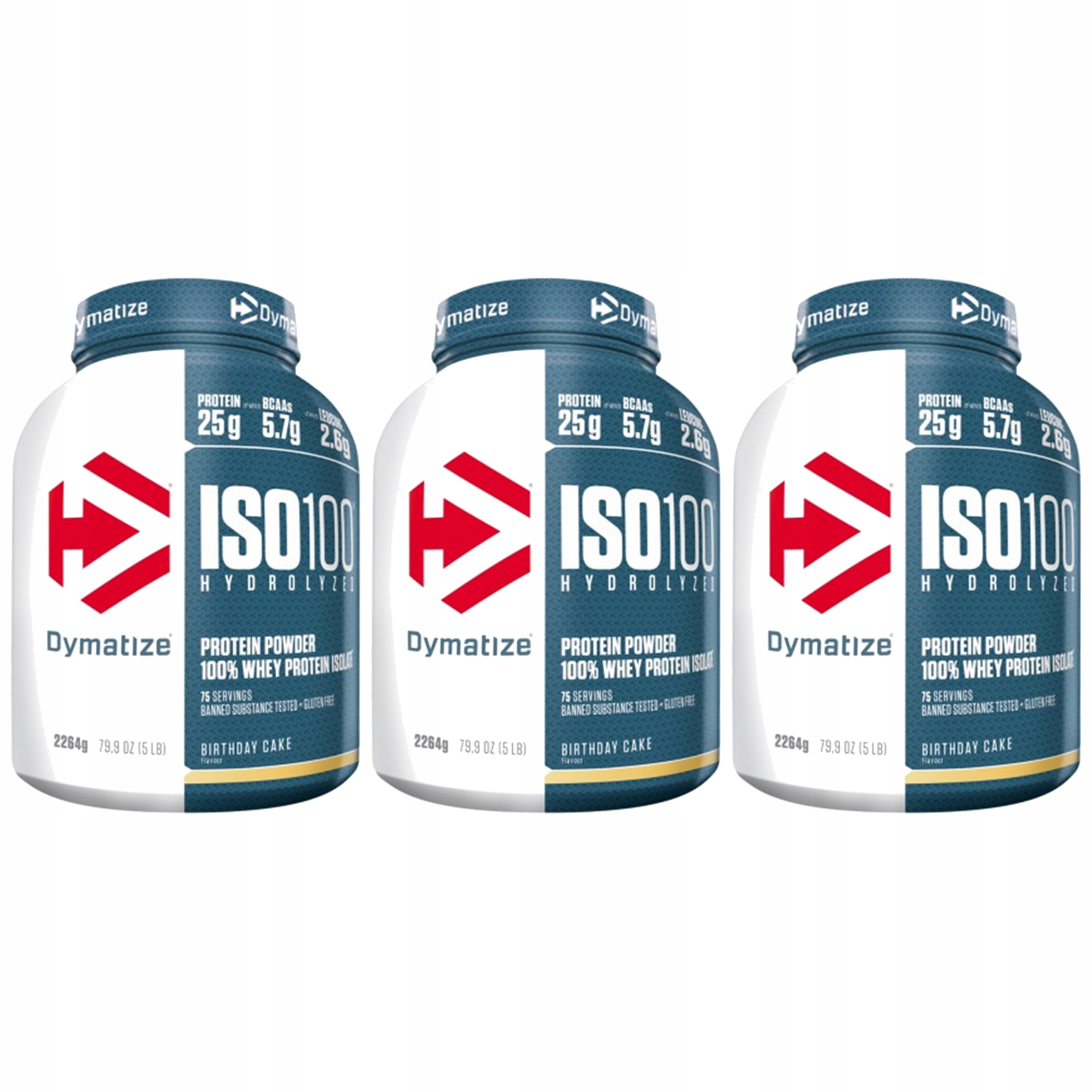3x Protein Izolát Hydrolyzát Wpi Wph 2264g Svaly Síla Bcaa Dymatize Iso
