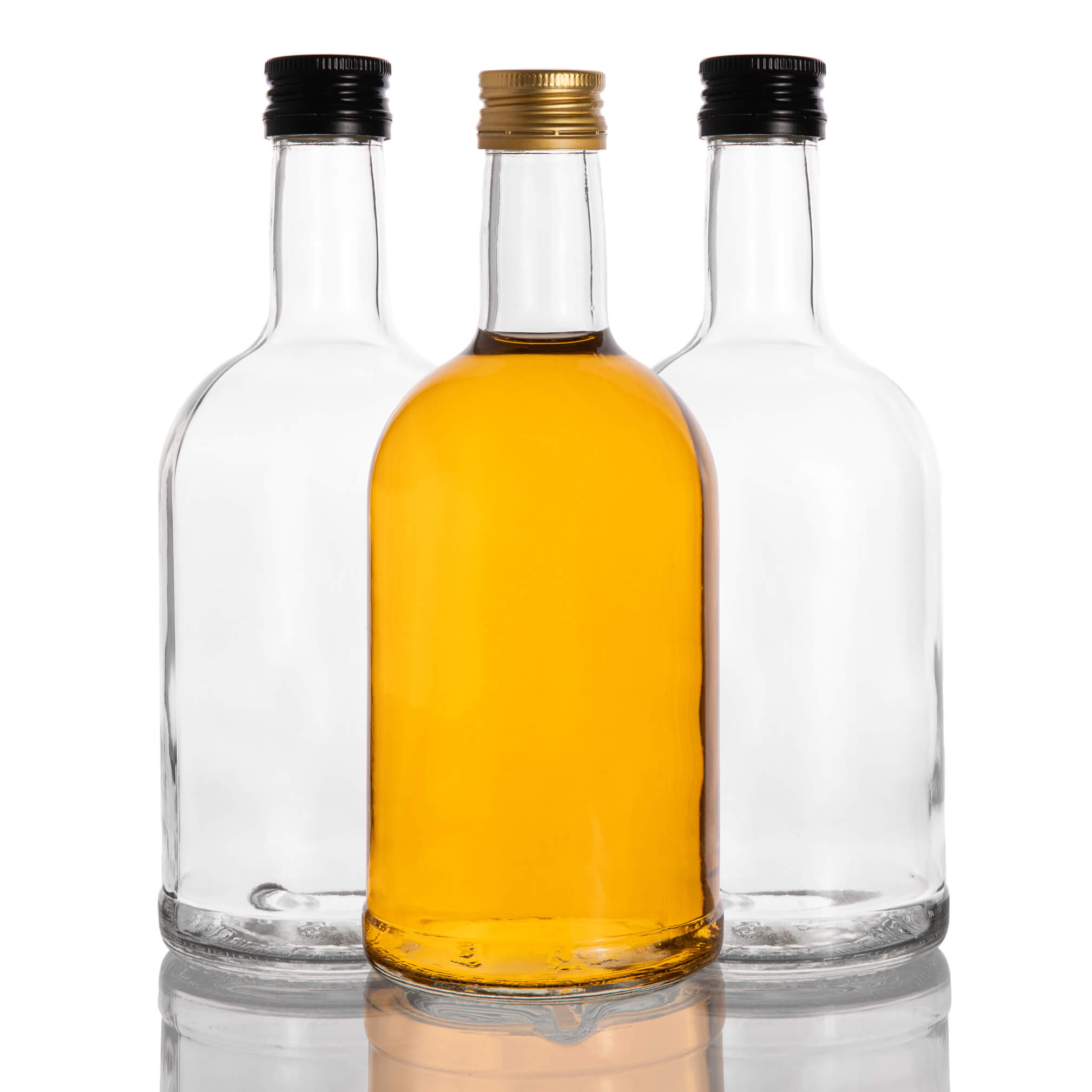 50 Ks skleněných lahví 500 ml se šroubovacím uzávěrem – Likéry Bimber Vodka Svatba Vánoce