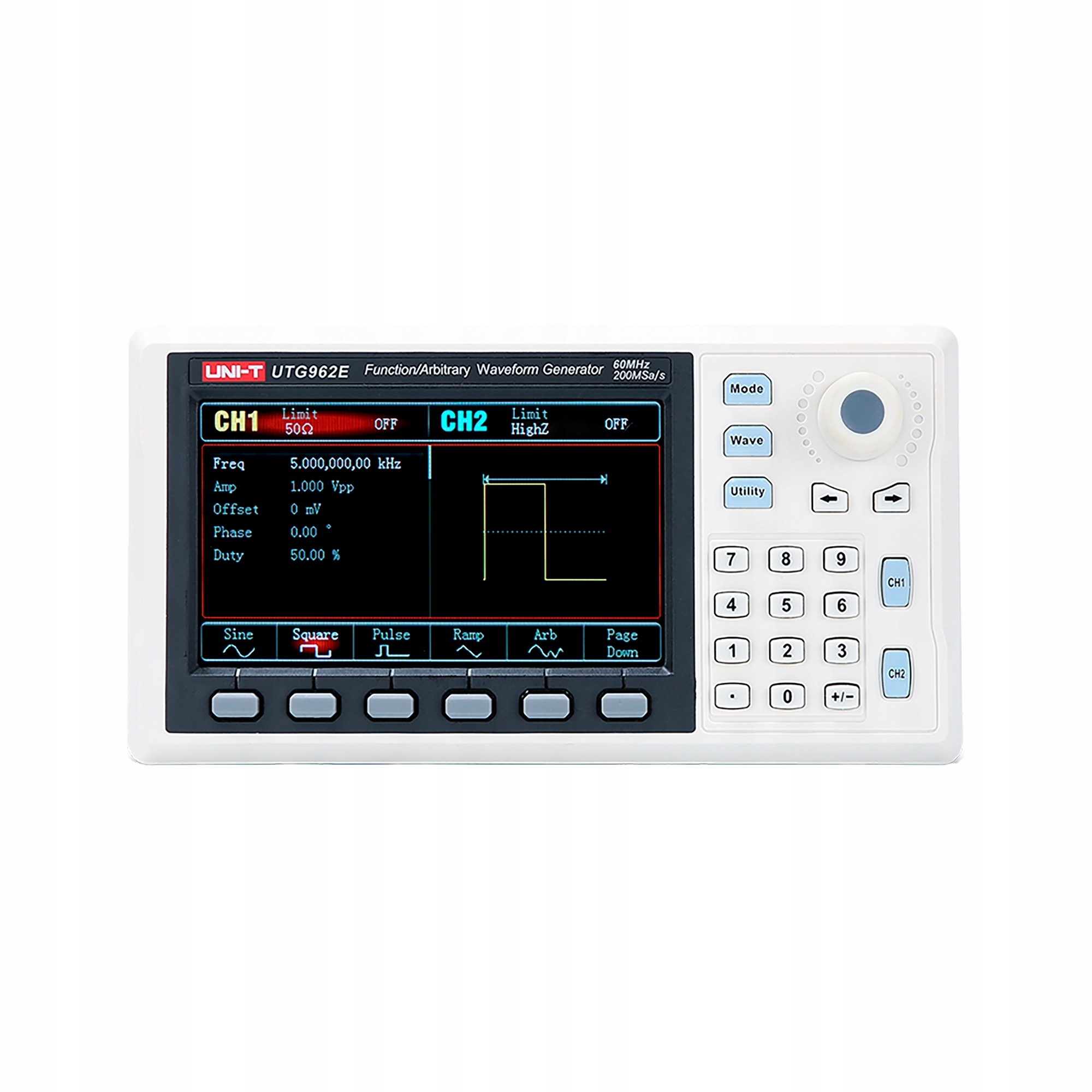 Generator funkcyjny UTG932E 30MHz 200MSa/s Waga produktu z opakowaniem jednostkowym 2 kg