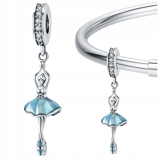 

Charms srebro 925 Baletnica zawieszka koralik