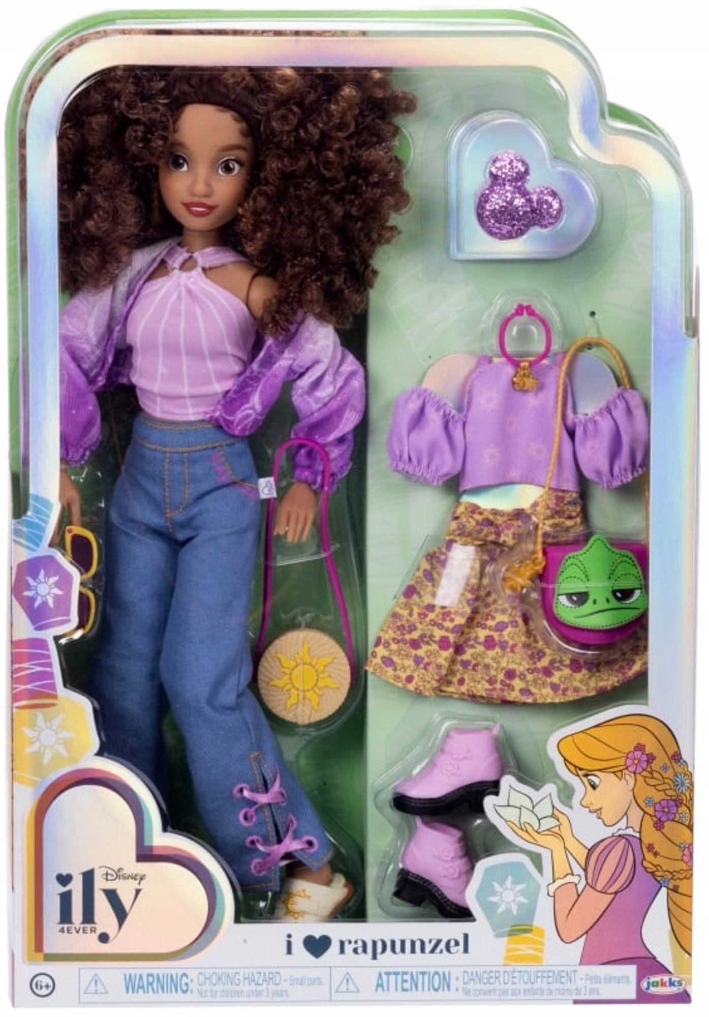 DISNEY ILY 4EVER MODNA LALKA 30 CM Z MOTYWEM ROSZPUNKA +AKCESORIA 10+ ELEM Stan opakowania oryginalne