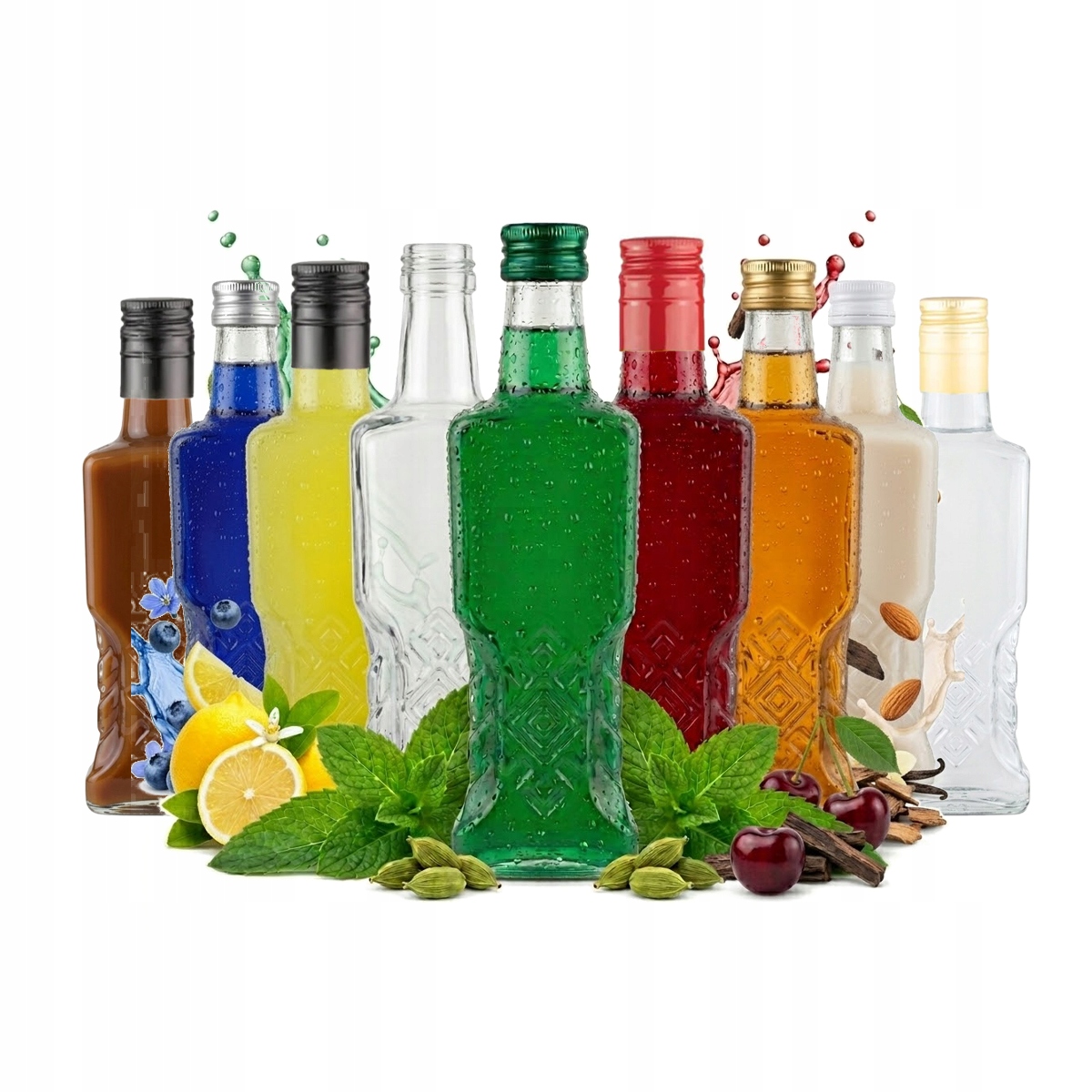 50 x Ukrajinská láhev 200 ML šroubovací víčko Láhev na Likéry Víno Likér 0,2 l