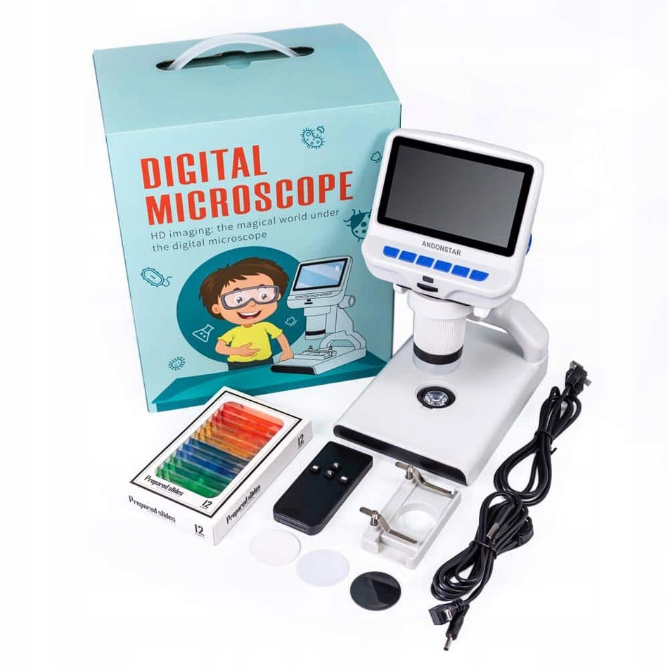 

Mikroskop cyfrowy AD102 Andonstar LCD dla dzieci
