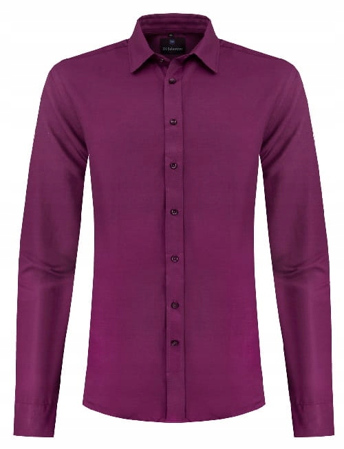 Pánská Košile Salzburg Dark Purple Slim DI Selentino Fialová Shirt: 45