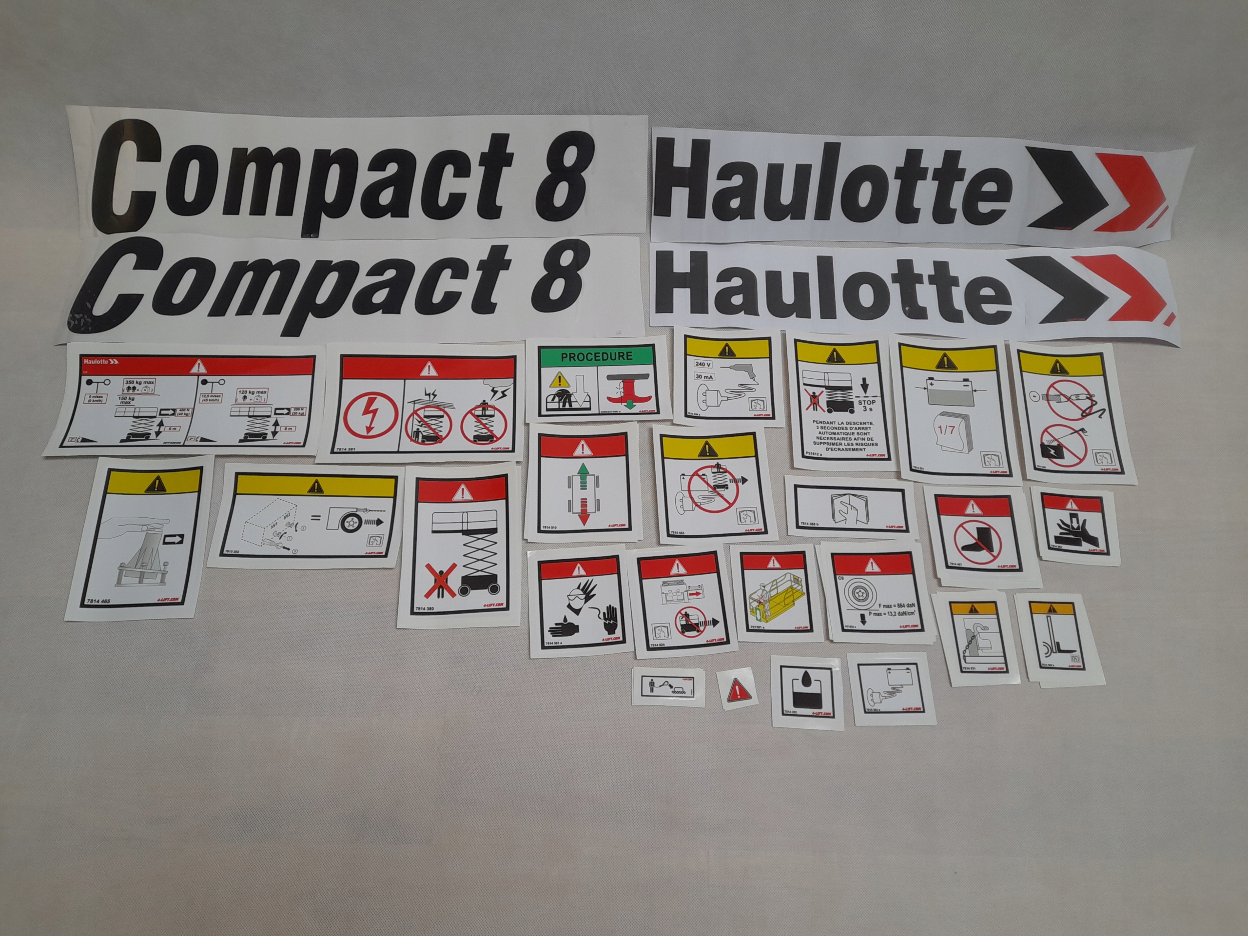 Komplet naklejek Haulotte Compact 8