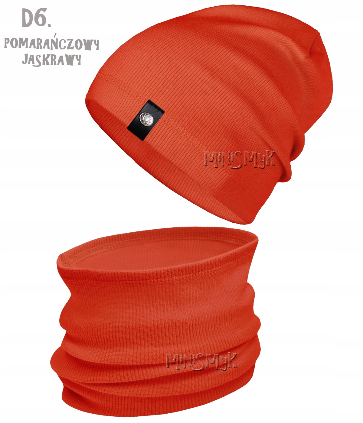 Komplet CZAPKA + TUBA komin beanie PRĄŻEK r. 50-52 Marka Inna marka