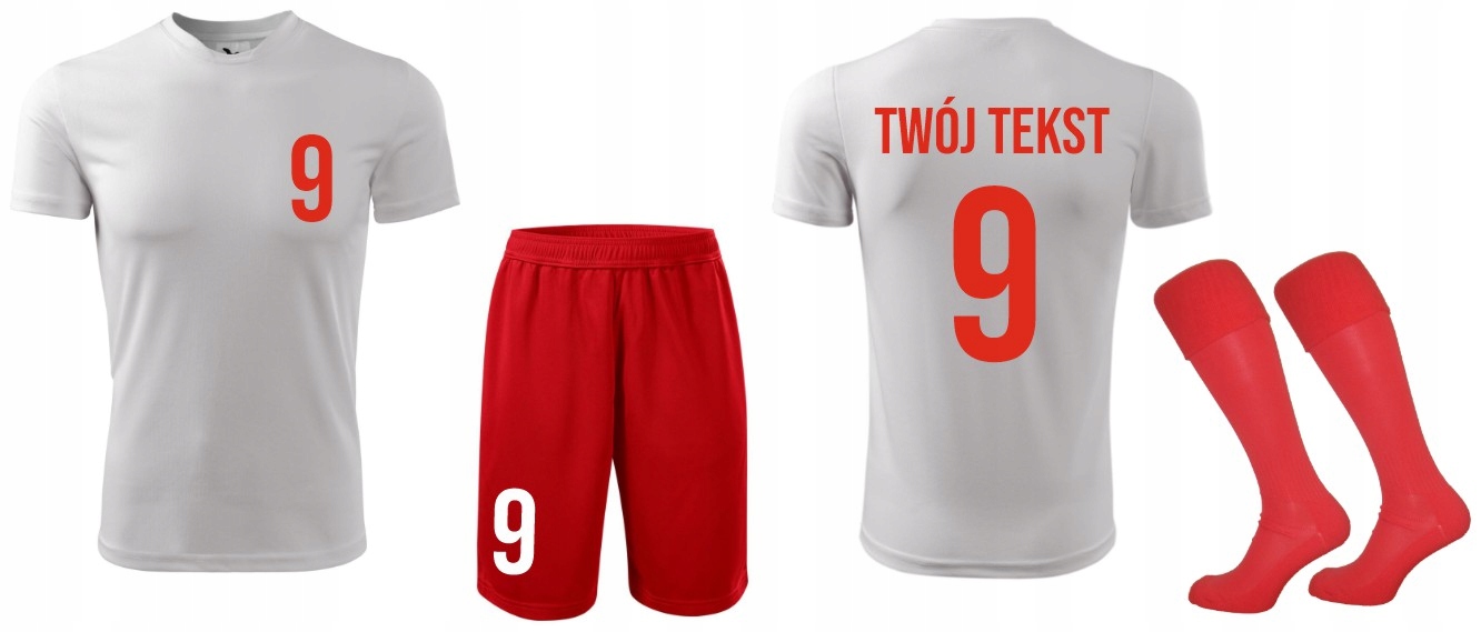 

Strój Piłkarski Z Własnym Nadrukiem Napisem Wf 146