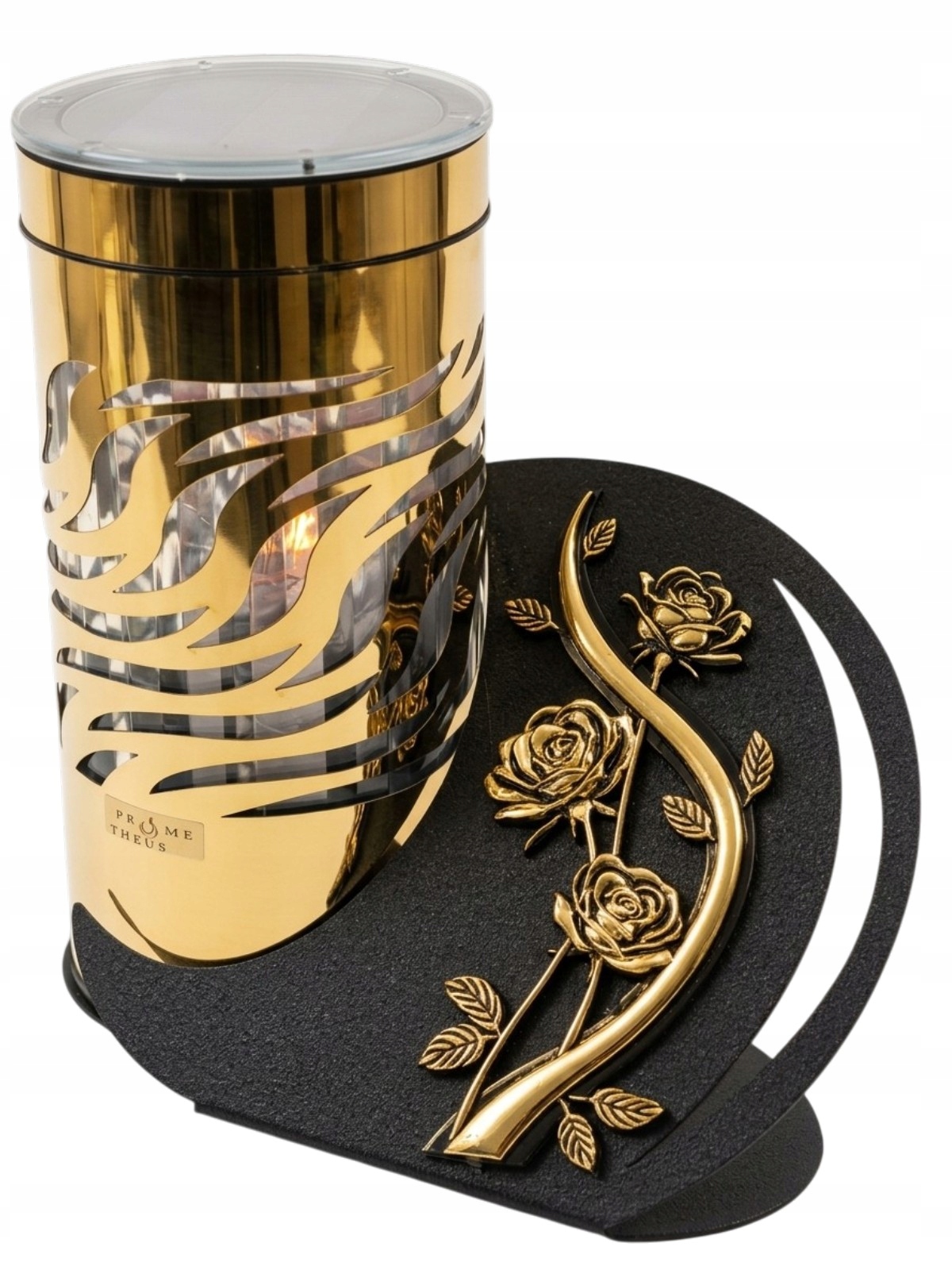 Hřbitovní Svíčka elegantní Zlatá popínavá růže na hřbitov hrob 23 cm