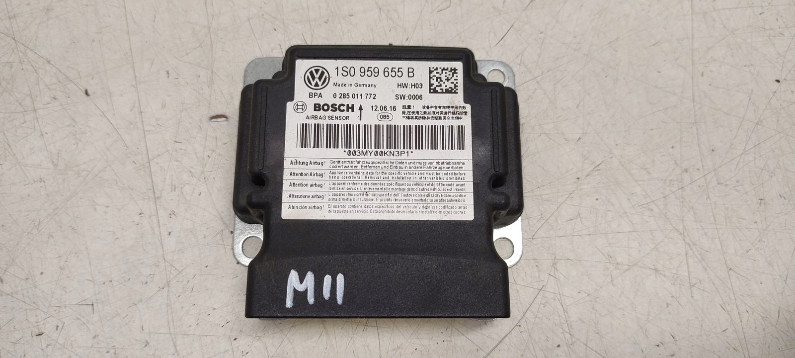 modulo airbag sensor airbag Seat Mii 1,0 MPI