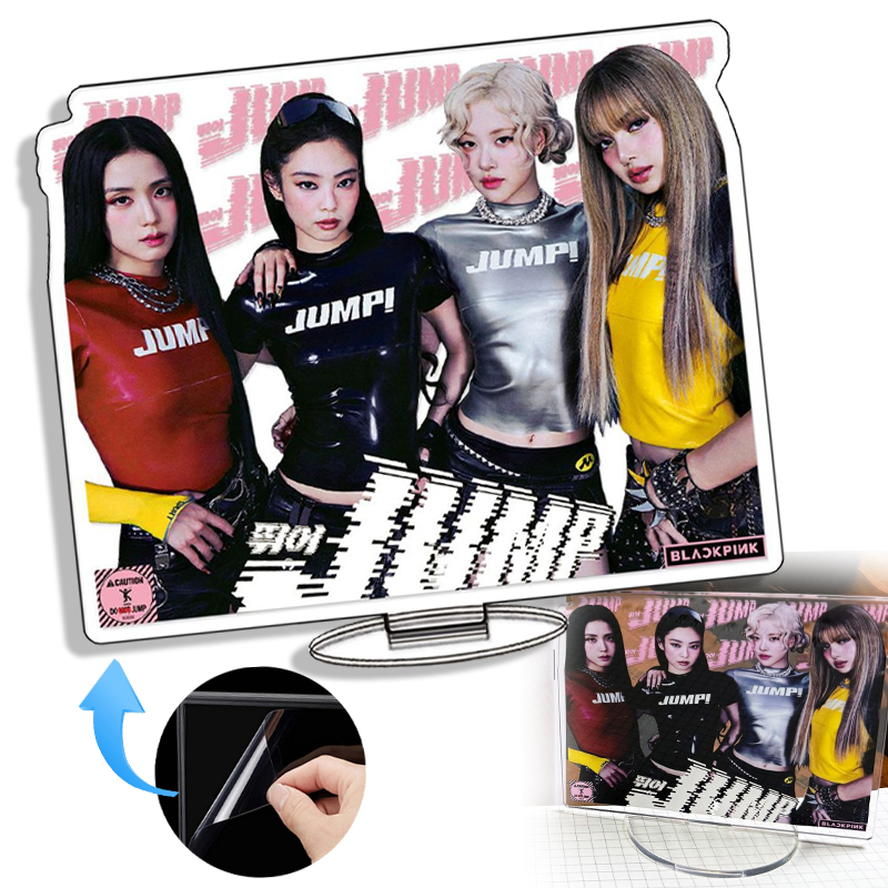 BlackPink Jump Stoji Akrylowe Zespół Na Dárek Dla Fanów Jasne Przejrzyste