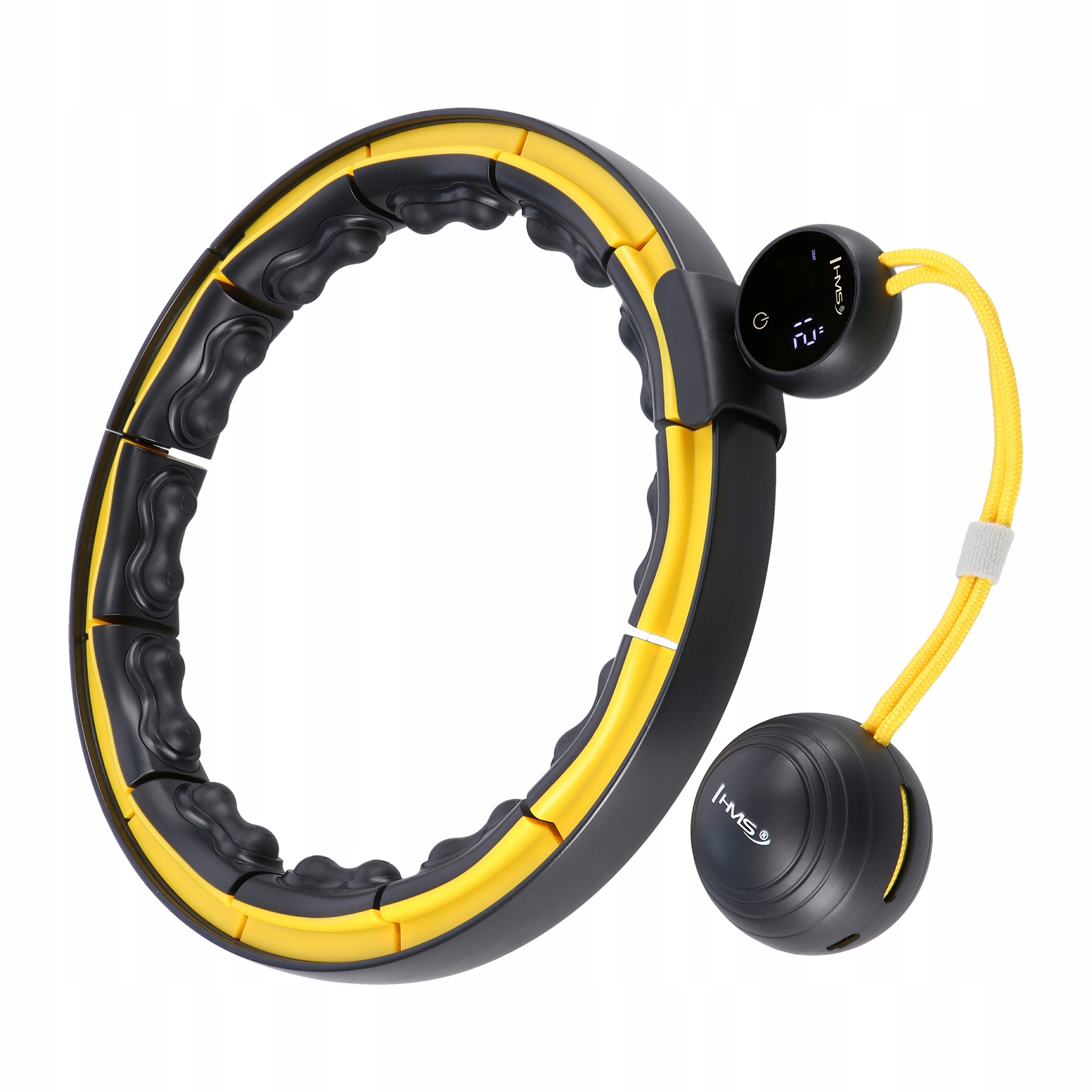 Hula Hoop Hms HHM21 Black/Yellow s magnety a počítadlem, hmotnost 350 g