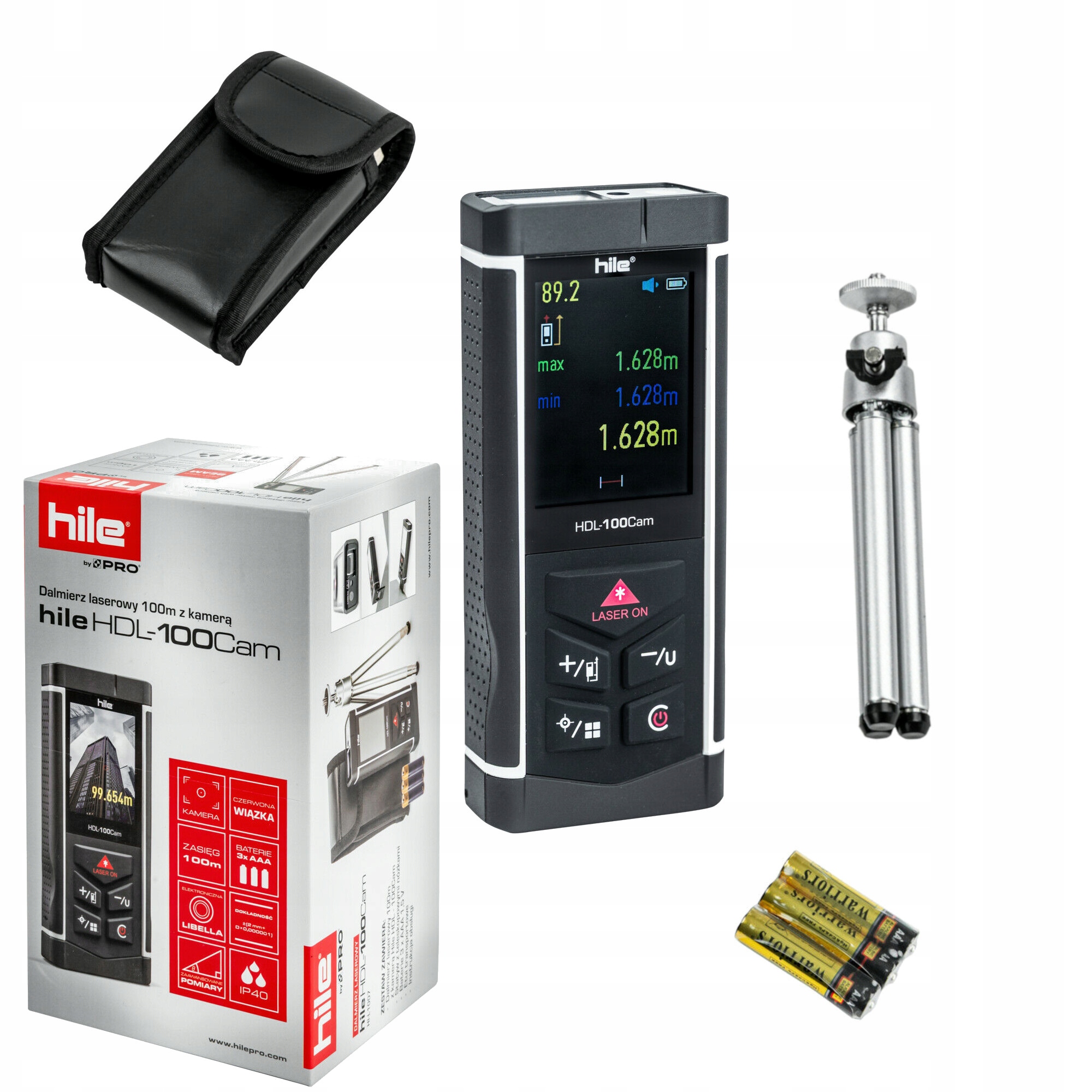 Laserový Dálkoměr 100 M S Kamerou Hile od Pro Teleskopický Stativ Pouzdro