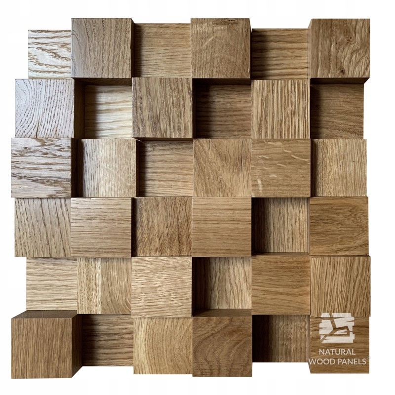 

Panel Akustyczny drewniany 30x30cm Dąb Dyfuzor 3d