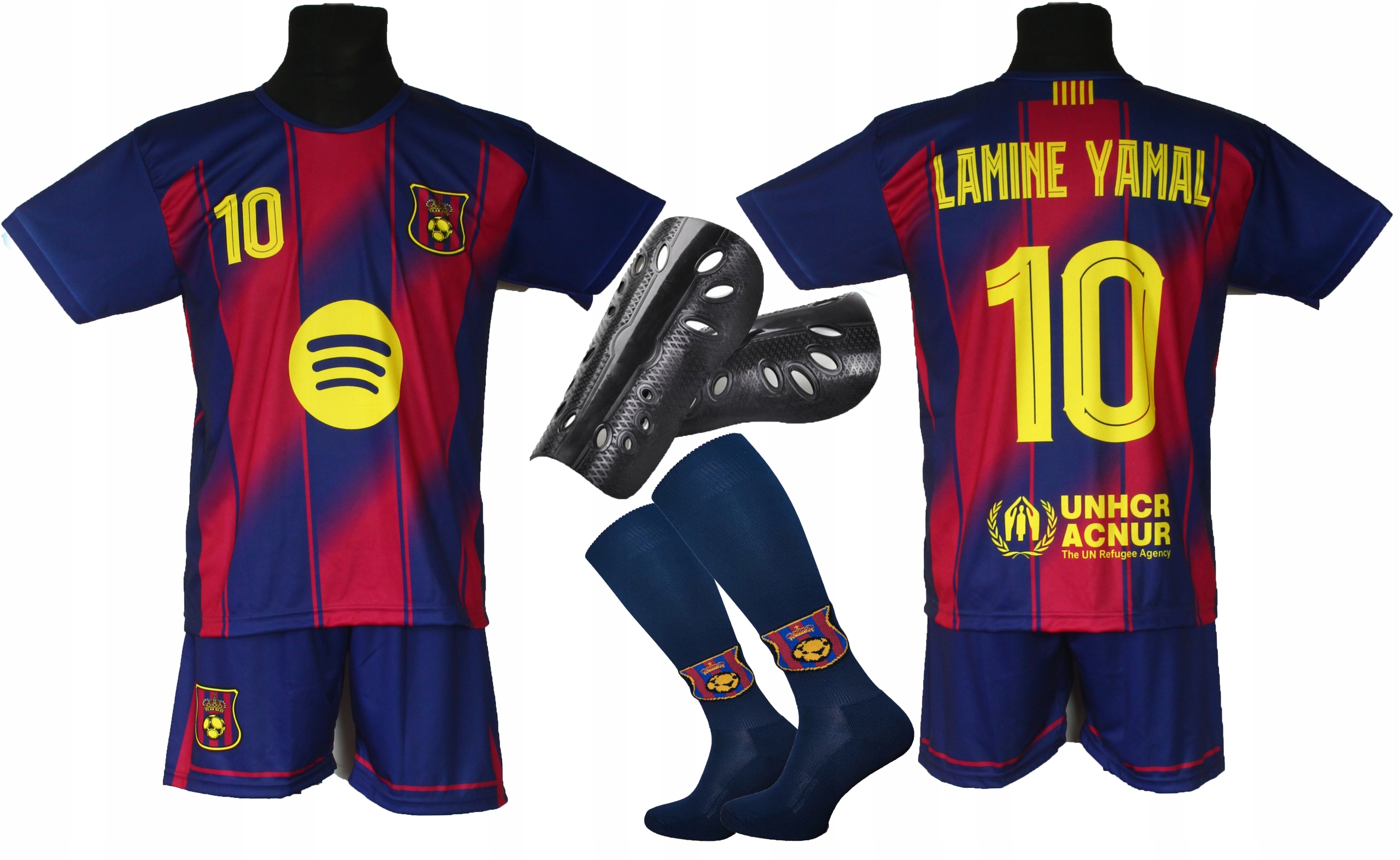 Fotbalové oblečení Lamene Yamal tričko kraťasy štulpny chrániče 128