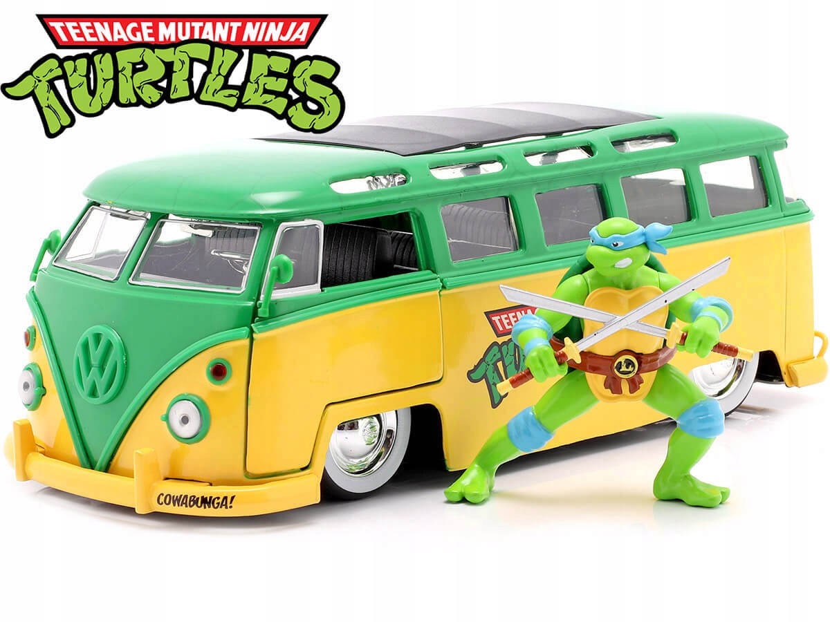 Volkswagen Vw T1 Bus Van 1962 Želvy Ninja Figurka Leonardo Jada Toys 1:24
